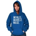 thumbnail image 3 of Worlds Okayest Niece Family Love Women Plus Size Graphic Pullover Hoodie Brisco Brands 5X, 3 of 4