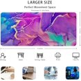 thumbnail image 7 of Purple Marble Desk Mat Large Mouse Pad, Big Mouse Pad Gaming Mouse Mat Desk Pad with Stitched Edges, Keyboard Mouse Pads for Desk, Long Extended XL Mousepad with Non-Slip Base, 31.5 x 11.8 in, Purple, 7 of 7