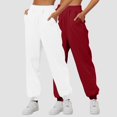 thumbnail image 2 of Mepaouo 2Pcs Womens Fleece Lined Sweatpants High Waisted Pull on Baggy Cinch Bottom Jogger Sizes S-3X, 2 of 4