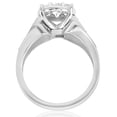 thumbnail image 3 of Silvago Jewel Stunning 1 Ct Round Cut Diamond Ring - Lab Created Simulated Stone - 14K White Gold Plated for Women - Ideal Engagement or Anniversary Ring, Perfect Gift for Women's - Graduation Gifts, 3 of 3