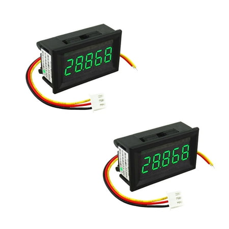 

2PCS 3 Wire 3.5-30V LED Panel Digital Display age Meter meter Green for All Kinds of age Measurement Purpose