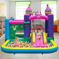 thumbnail image 5 of Gymax Inflatable Unicorn-themed Bounce House 6-in-1 Kids Bounce Castle w/ 735W Blower, 5 of 10