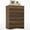 Light Brown-6 Drawers, variant on Aiho White 3 Drawer Dresser, Modern Wood Chest with Anti-Tip Device & Recessed Handles for Bedroom Living Room