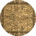 thumbnail image 1 of Ahgly Company Indoor Round Persian Brown Traditional Area Rugs, 3' Round, 1 of 4
