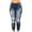 Dark Blue, variant on YYDGH Women Skinny Ripped Jeans Stretch Distressed Destroyed Denim Pants Black S