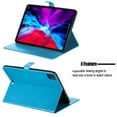 thumbnail image 4 of for iPad Pro 11 Case (2022 2021 2020 2018), iPad Air 5th 4th Generation 10.9 inch Case, Embossed Cat & Tree PU Leather Retro Shockproof Magnetic Clasp Wallet Card Slots Folio Kickstand Cover, Blue, 4 of 6