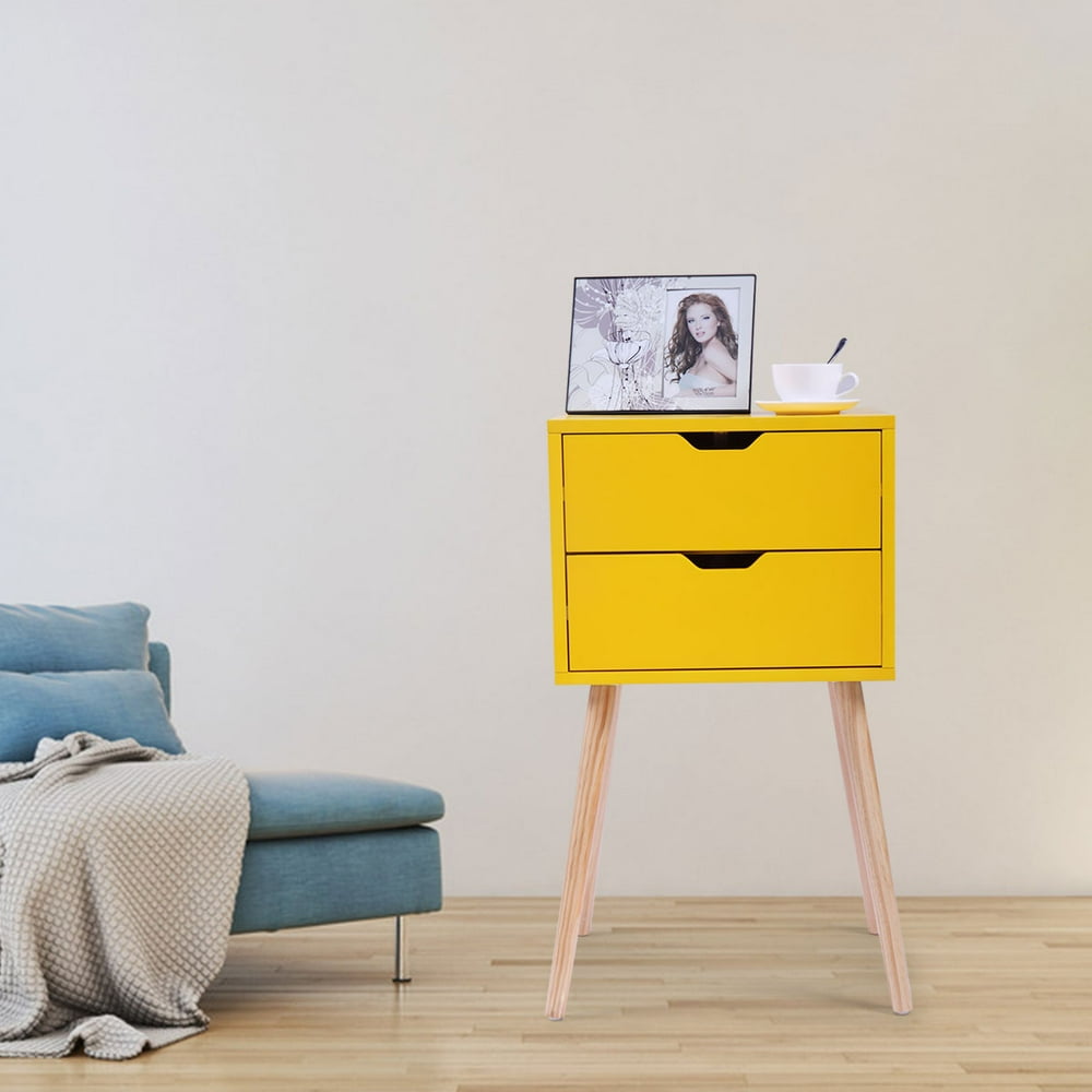 Jaxpety MidCentury Modern Nightstand Bedside Table Sofa End Table