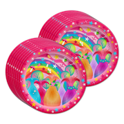 Trolls Party Birthday Party Supplies Set Plates Napkins Cups Tableware Kit for 16