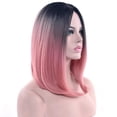 thumbnail image 5 of DOPI Fashion Women Long White Pink Gradient Wig Wavy Party Curly Synthetic Sexy Wigs(2Pack), 5 of 6