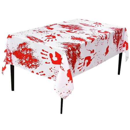 

TAONMEISU Halloween Table Cover | Halloween Bloody Hand Tablecloth | Halloween Party Horror Tablecloth Novelty Bloody Printing Tablecloth for Spooky Party Decorations