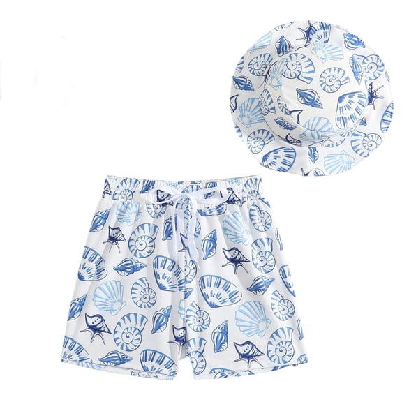 Shadoumai Swim Trunks Kids 10-12 Cartoon Printed Elastic Waist Shorts Qick Dry Boys Swim Trunks Brief Liner Compression Chafe Swimsuits for Toddler Boys