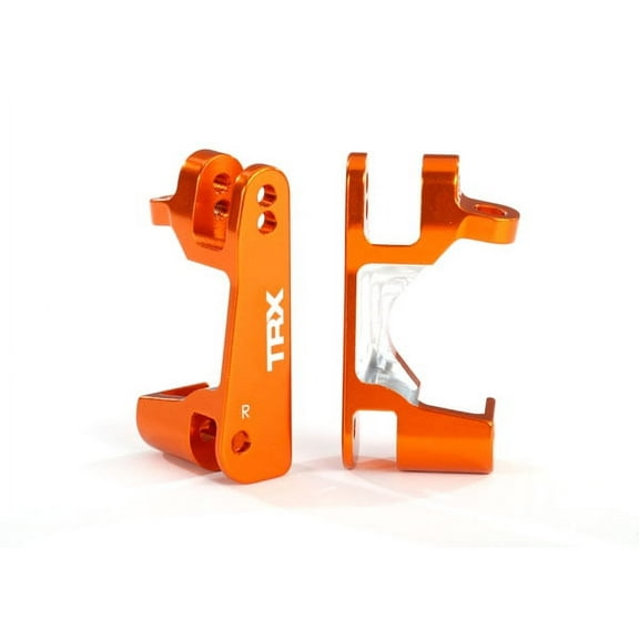 Traxxas 6832A Caster blocks (c-hubs), 6061-T6 aluminum (orange-anodized), left & right