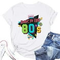 thumbnail image 4 of Womens Work Shirts Tops The 80'S Vintage 80S Music Graphic T 80'S Party Short Sleeve Fall Clothes for Women Tees Blouses White Size L, 4 of 4