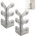 thumbnail image 3 of ABPETE Corner Protectors, Vintage Decorative Metal Corner Protectors for Furniture Wall, Floor Stair Corner Dust Guards, Retro Right Angle Bracket Box Edge (White, 2 Set), 3 of 8