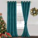 thumbnail image 1 of Jiuzhen Cortinas De Terciopelo Verde Azulado De 108 Pulgadas – Cortinas Opacas De Terciopelo Retro Suave Con Ojales, Aislamiento Térmico, Reducción De Ruido, Cortinas Para Ventana Para Fiesta/Hotel, 5, 1 of 1