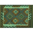 thumbnail image 1 of Ahgly Company Indoor Rectangle Oriental Turquoise Blue Traditional Area Rugs, 3' x 5', 1 of 4