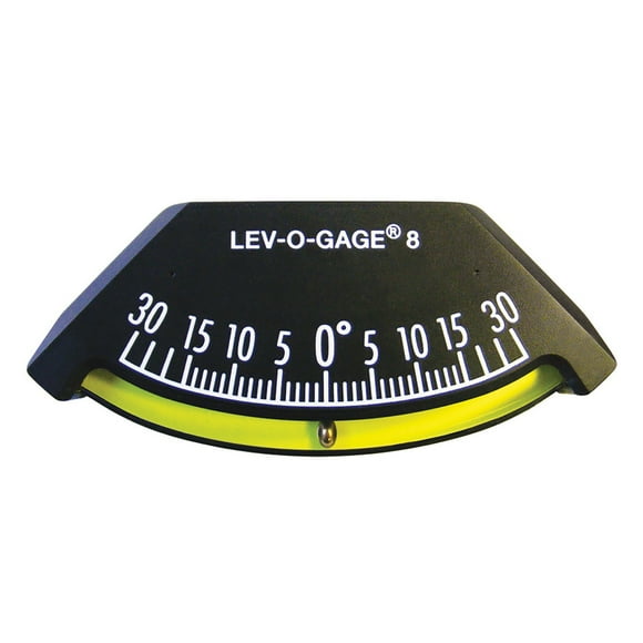 Sun Company Lev-o-gage 8 - Clinómetro del ángulo del talón | Clinómetro de alta resolución para embarcaciones modernas | Se monta en mamparo