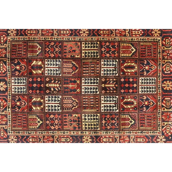 Ahgly Company Machine Washable Indoor Rectangle Traditional Saffron Red Area Rugs, 5' x 7'