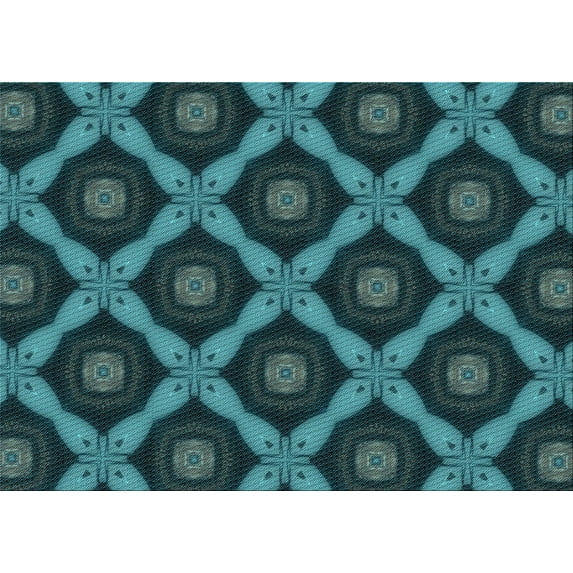 Ahgly Company Machine Washable Indoor Rectangle Transitional Deep Teal Green Area Rugs, 7' x 9'
