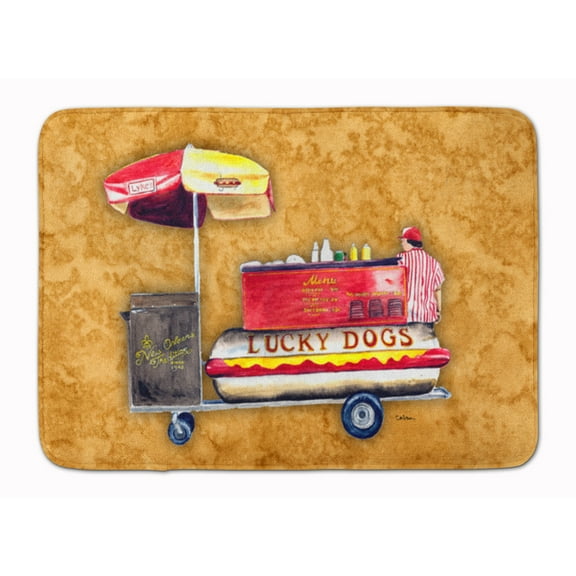 Hot Dog Machine Washable Memory Foam Mat