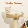 thumbnail image 5 of Haplly & Polly Summer Breathable Woven 35'' Cat Tree with Dual Cozy Baskets, Scratching Posts & Plush Perch, 5 of 9