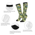 thumbnail image 4 of Picia Women Crew Soft Moisture-wicking Socks Surfing Dinosaur Pattern Design Cotton Socks, One Size fit All, 4 of 9