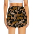 thumbnail image 3 of Picia Leopard Print Pattern Women's 2 in 1 Athletic Running Shorts High Waisted Workout Casual Gym Sweat Shorts with Comfy Liner Zipper Pockets-Small, 3 of 9