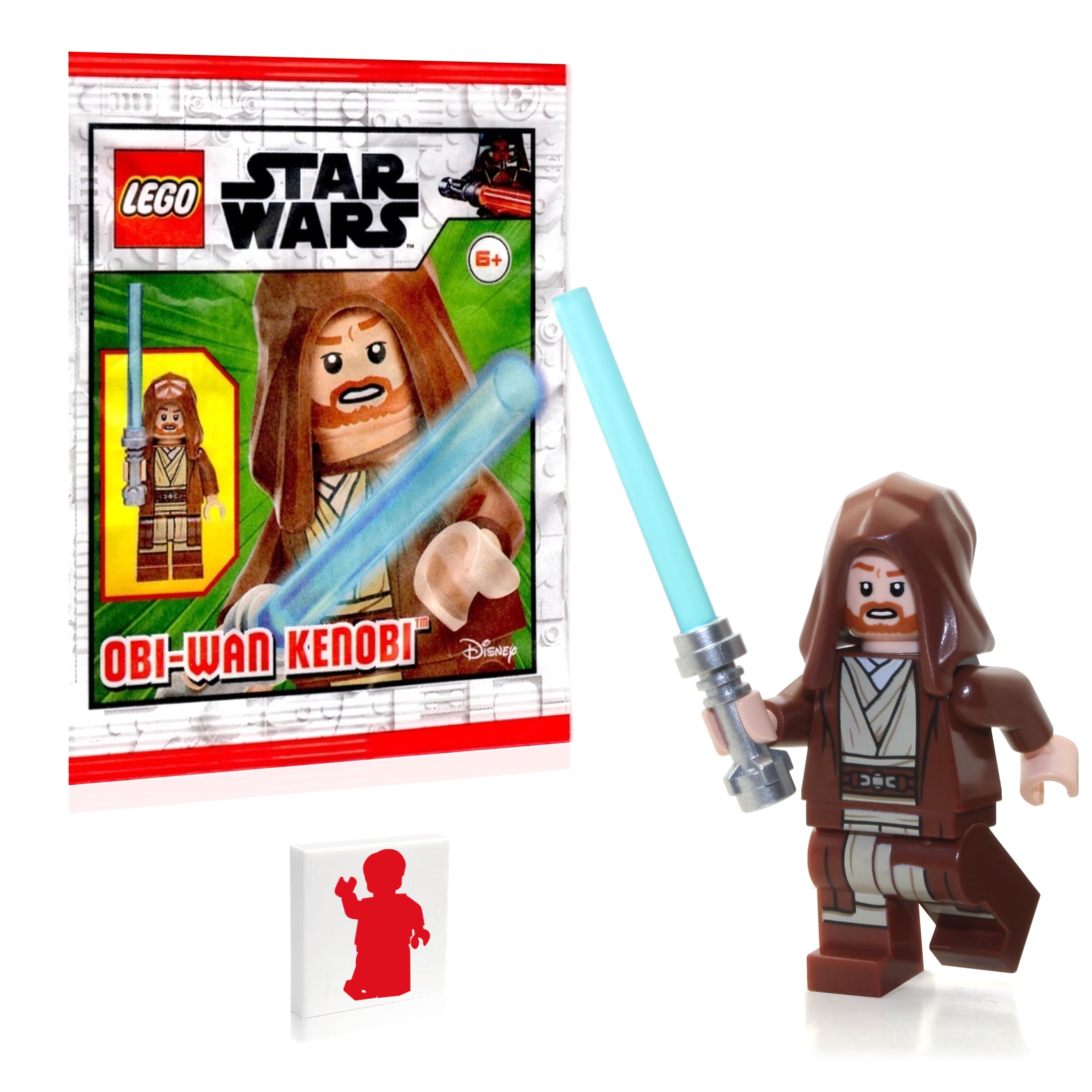 LEGO Jedi Toy Figure Minifig Star Wars Episode 2 Obi Wan Kenobi in Brown Robe with Lightsaber Limited Edition Walmart