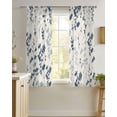 thumbnail image 4 of Blue Botanical Sheer Curtains 54 Inch Length 2 Panels Set for Living Room/Bedroom, Rustic Country Spring Floral Summer Leaf Kitchen Curtains Grommet Semi-Sheer Curtains Window Treatments 42"x54"x2, 4 of 7