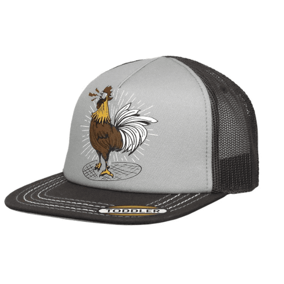 John Deere Toddler Rooster Hat, Grey/White