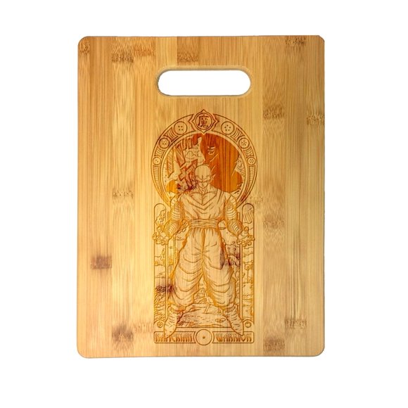 Name K Fighting Powerful Men Anime Parody Design - Laser Engraved Bamboo Cutting Board - Wedding, Housewarming, Anniversary, Birthday, Father's Day, Gift