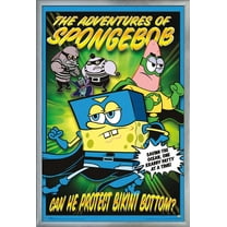 Nickelodeon Spongebob - Funny Wall Poster, 22.375" x 34", Framed