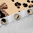 thumbnail image 4 of Castle Fairy Leopard Bow Letter C Black Out Curtains for Girls,Cheetah Print Curtains Pack of 2 (42x63 Each), 4 of 6