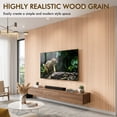 thumbnail image 5 of Grusce 15.75"x118" Peel and Stick PVC Slat Wall Panel Fishbone Wood Grain Pattern Self Adhesive Thick Wallpaper Panel 3D Soundproof for Walls and Ceilings, 5 of 11