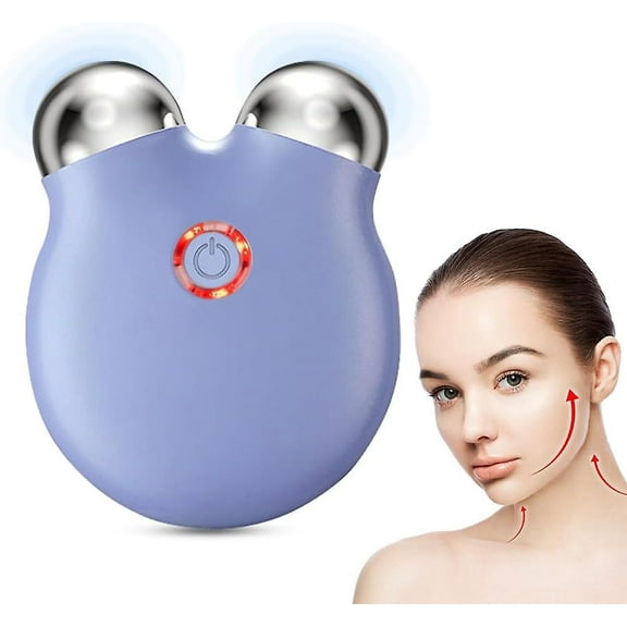 Microcurrent Facial Device, Microcurrent Face Device Roller, Microsculpt Device for Face, Facial Massager, Mini Face Lift Device, Double Chin Reducer, Face Sculpting Tool,Wrinkle Remover - Purple