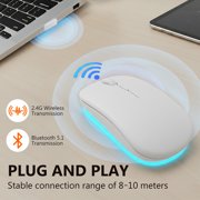 Wireless Mouse, Mouse for Laptop, Bluetooth Mouse, White