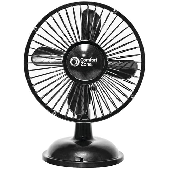 Battery & USB Oscillating Desk Fan, Black