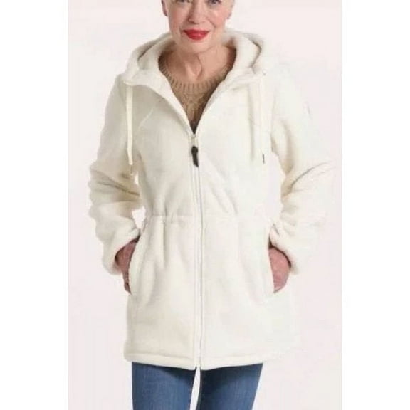 1 Madison Expedition Bonded Fleece Coat Jacket Lrg/White