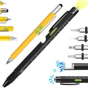 SZBXD Multitool Pen,Multifunctional Tech Pen for Men with LED Light/ Bottle Opener/ Screwdriver,Best Gifts for Father Husband Men Boys(2 PCS)
