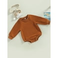 thumbnail image 3 of Bagilaanoe Newborn Baby Girls Boys Rompers Long Sleeve Bodysuits 6M 12M 18M 24M Infant Casual One Piece Short Jumpsuit, 3 of 9