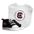 thumbnail image 2 of BabyFanatic 2 Piece Bib and Shoes - NCAA South Carolina Gamecocks - White Unisex Infant Apparel, 2 of 3