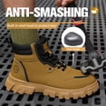 thumbnail image 3 of YOURDIARY Mens Steel Toe Safety Work Shoes, Puncture Resistant & Non-Slip Industrial Construction Boots, 3 of 9