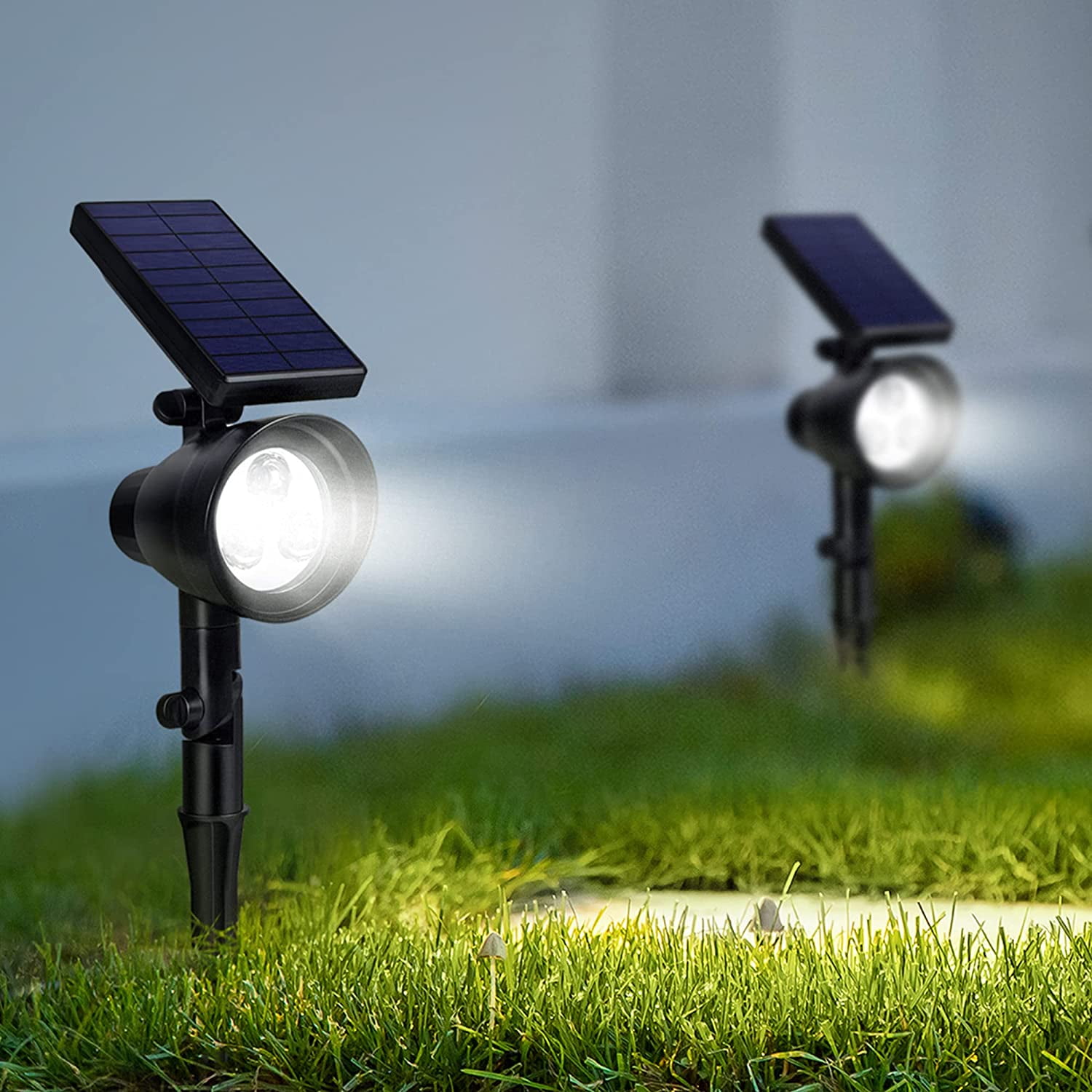 White &Warm white 2 in 1 Outdoor 3 LED Solar Wall Lights Garden Yard Path Lamp 