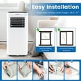 thumbnail image 6 of Costway 6000 BTU (9000 BTU ASHAR) Portable Air Conditioner 3-in-1 AC Unit with Cool Dehum Fan Sleep Mode, 6 of 10