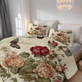 thumbnail image 4 of Davulos Queen Quilt Set ,Floral Quilt Bedding Set 3 Pieces Lightweight Bedspread Bed Coverlet with 2 Pillow Shams for Women Bedroom, 4 of 8