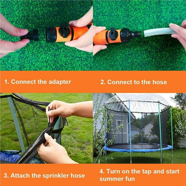 ruzhgo Fun Trampoline Sprinkler for Kids Summer Outdoor Trampoline