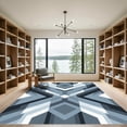 thumbnail image 2 of ODIKA 5'x7' Machine Washable Non-Slip Area Rug, Geometric Gray High Traffic Rug with Pad, Gray, 1051668, 2 of 8