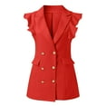 thumbnail image 3 of zttd womens sleeveless collared double blazer dress work office dresses, 3 of 7
