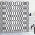 thumbnail image 1 of Ambesonne Black and White Shower Curtain, Interlace Squares, 69"Wx84"L, White Black, 1 of 3