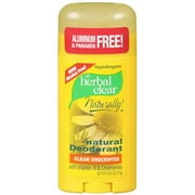 Herbal Clear: Clear Unscented Natural Deodorant, 2.65 oz